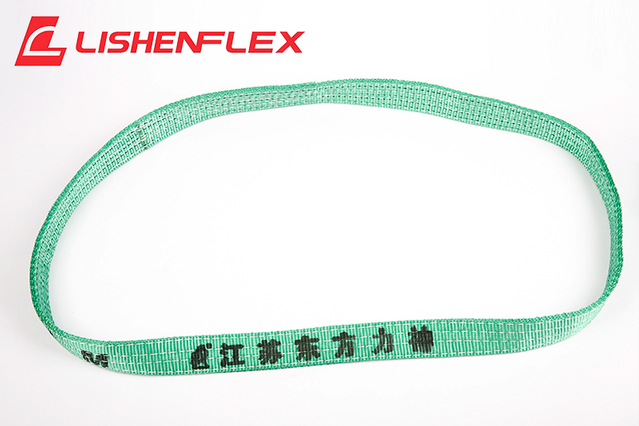 green lifting slings